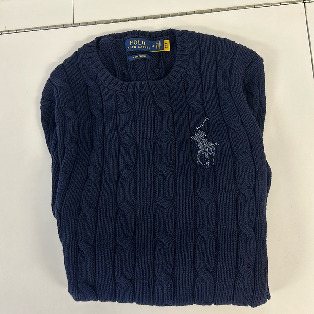 Beaded Polo ralph lauren sweater -NWOT